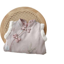 Load image into Gallery viewer, AQ085DS-Winter quilted retro Chinese style New Year greeting dress