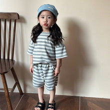 Load image into Gallery viewer, X85228TG- Striped boys and girls sports casual suit