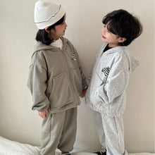 Load image into Gallery viewer, C83663TG- Spring boys and girls hooded sports sweatshirt two-piece set