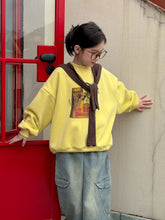 Load image into Gallery viewer, 2025D192SE-冬季韓版狗狗印花字母休閒加絨圓領上衣