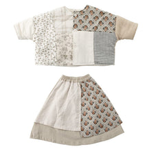 將圖片載入圖庫檢視器 D83505PCW-冬季韓版夾棉拼接外套&裙子