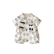Load image into Gallery viewer, 2402300LS- Summer Panda Chinese Style Open-front Short Climbing Suit