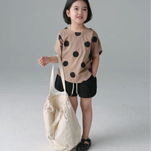 Load image into Gallery viewer, BB2428PCW-Summer children's knitted versatile drawstring arc parent-child shorts