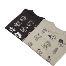 Load image into Gallery viewer, 24094PCW-Summer Japanese Korean style playful brother and sister print short-sleeved parent-child tops