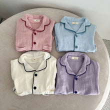 Load image into Gallery viewer, CJ250377JG-Spring and autumn pure cotton gauze long-sleeved home suit