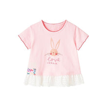 Load image into Gallery viewer, 6238SE-malwee summer girls pink bunny short-sleeved top