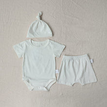 Load image into Gallery viewer, Y9130LS-Summer thin baby bodysuit + shorts + hat three-piece set