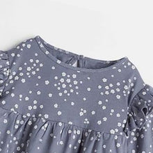 Load image into Gallery viewer, 8932DS-Autumn European and American children's round neck long sleeve white flower dress