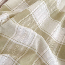 Load image into Gallery viewer, S23098LS-Cotton baby color matching plaid flying sleeves crawling clothes