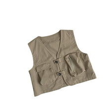 Load image into Gallery viewer, 88057SE-Spring and summer mountain retro workwear vest top