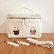 Load image into Gallery viewer, 9511414AC- Korean style embroidered bear cooler bag baby stroller storage cooler bag