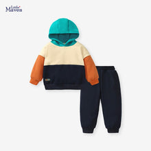 Load image into Gallery viewer, HC1102TG-Little maven autumn and winter plus velvet long-sleeved sweatshirt + pants two-piece set
