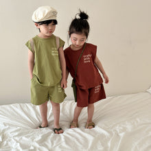 Load image into Gallery viewer, X83738TG-Summer loose casual vest top + shorts two-piece set