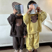 Load image into Gallery viewer, Q83230TG- Spring and Autumn Hooded Sports Plus Velvet Sweater + Trousers Two-piece Set