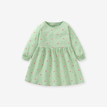 Load image into Gallery viewer, S1623DS-Little maven autumn European and American pure cotton rainbow girl long-sleeved dress