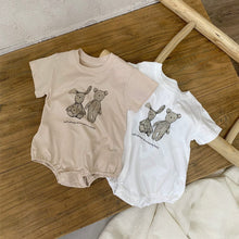 Load image into Gallery viewer, Y9448LS-Summer short-sleeved bunny print bodysuit