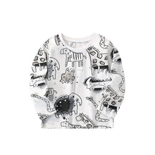 Load image into Gallery viewer, 8565SE-malwee animal print crew neck children's top