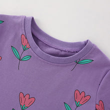 Load image into Gallery viewer, 9302DS-Summer European and American children's casual round neck short-sleeved floral dress