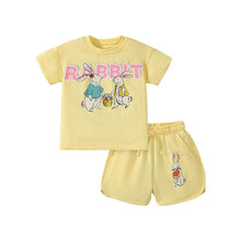 Load image into Gallery viewer, 22321TG-Summer short-sleeved RABBIT printed cotton top + shorts set