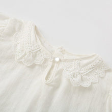 Load image into Gallery viewer, A2403SE-Summer European and American children's casual short-sleeved lace collar top