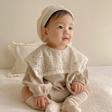 Load image into Gallery viewer, Y9381LS-Lace Large Lapel Baby Cotton Jumpsuit