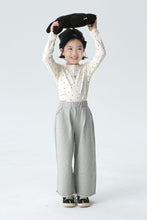 Load image into Gallery viewer, <Taiwan Pavilion> BB2442PCW-Autumn Girls Japanese Style Small Polka Dot Printed Long Sleeve Parent-Child Top