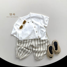 Load image into Gallery viewer, 88086PA- Very good ~ Plaid anti-mosquito pants children's summer thin outer wear long pants boys and girls Korean version all-match trendy children's clothing