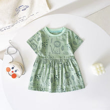 Load image into Gallery viewer, MDBDS2237DS-Summer Korean Style Cotton Animal Print Dress