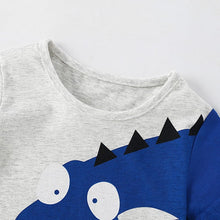 Load image into Gallery viewer, 9299SE-Summer European and American children's casual round neck short-sleeved dinosaur top
