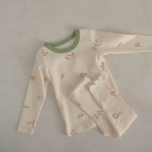 Load image into Gallery viewer, 081513TG-Korean carrot print long-sleeved bottoming shirt two-piece set