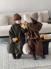 Load image into Gallery viewer, 25D02TG-冬季一體絨連帽加厚兩件套