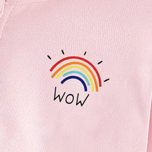 Load image into Gallery viewer, 9029SE-Autumn European and American children's rainbow hooded zipper top