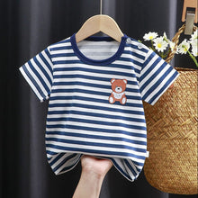 Load image into Gallery viewer, IDX40SE-Summer pure cotton round neck multi-image short-sleeved top