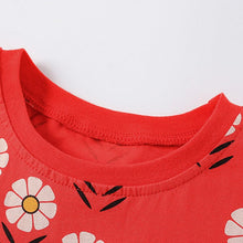 Load image into Gallery viewer, 9241SE-Summer round neck short sleeves small flower skirt style short sleeve top