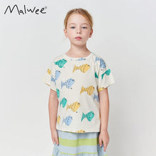 Load image into Gallery viewer, 9295SE-Summer European and American children's round neck short-sleeved tops