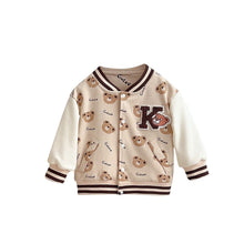 將圖片載入圖庫檢視器 2401276LS-洋氣兒童卡通印花棒球服外套