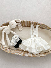 Load image into Gallery viewer, H10089DS-Spring Korean version solid color versatile ruffled suspenders wrapped cake skirt