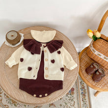 將圖片載入圖庫檢視器 86142SE-秋季韓版荷葉矮新針織外套&針織吊帶包屁