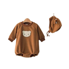 Load image into Gallery viewer, Y93129LS-Cute double-sided fleece bear baby clothes (pre-sale and delivery in early December)