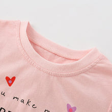 Load image into Gallery viewer, 81154SE-malwee summer European and American small and medium-sized children's cat print round neck shirt short-sleeved top