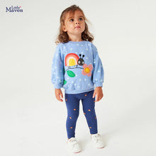 Load image into Gallery viewer, 22068SE-Little Maven Autumn European and American Pure Cotton Rainbow Bug Top