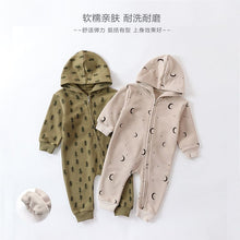 Load image into Gallery viewer, D23314LS-Boys and girls fleece long-sleeved romper