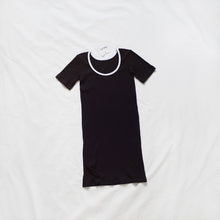 將圖片載入圖庫檢視器 285PCW-夏季坑條彈性短袖日系親子洋裝