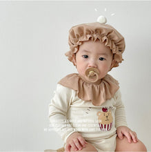 Load image into Gallery viewer, 24030415LS-Spring and Summer Korean Print Cake Baby Jumpsuit + Hat