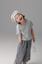 Load image into Gallery viewer, BB2426PCW-Summer short-sleeved T-shirt for boys and girls solid color basic round neck parent-child top