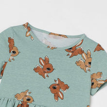 Load image into Gallery viewer, 9308DS-Summer European and American children's casual round neck bunny short-sleeved dress