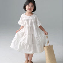 Load image into Gallery viewer, BB-2425DS-Japanese style short-sleeved solid color cake dress parent-child outfit
