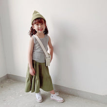 Load image into Gallery viewer, BB2108PCW-Spring and summer high elastic ribbed Morandi color vest parent-child outfit