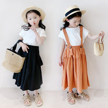 Load image into Gallery viewer, 22028PCW-Summer parent-child outfit Japanese style simple female style cotton long suspender skirt