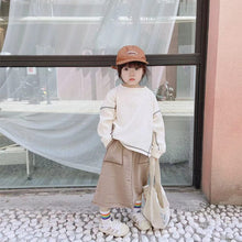 Load image into Gallery viewer, 21051PCW-Autumn Japanese workwear style casual contrast color line skirt